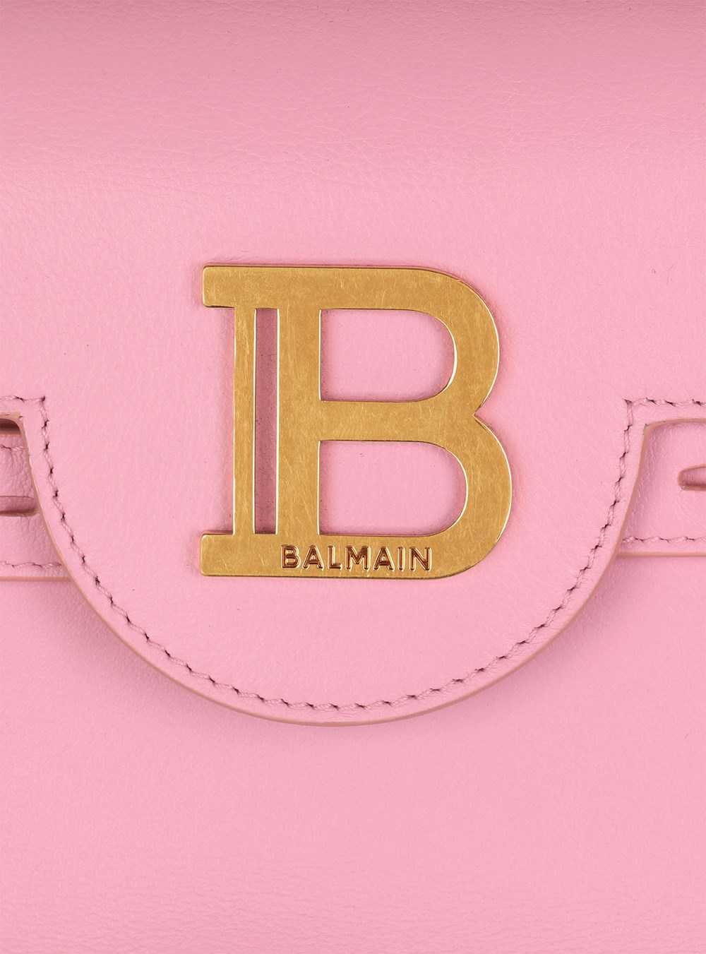 Balmain Smooth Leather B-buzz 23 Bag With Fringe Pink | AOBMCXQ-08