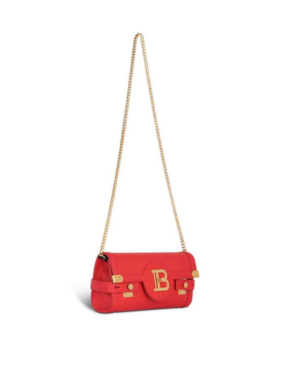 Balmain Smooth Leather B-buzz 23 Clutch Bag Red | FKSPVXM-56