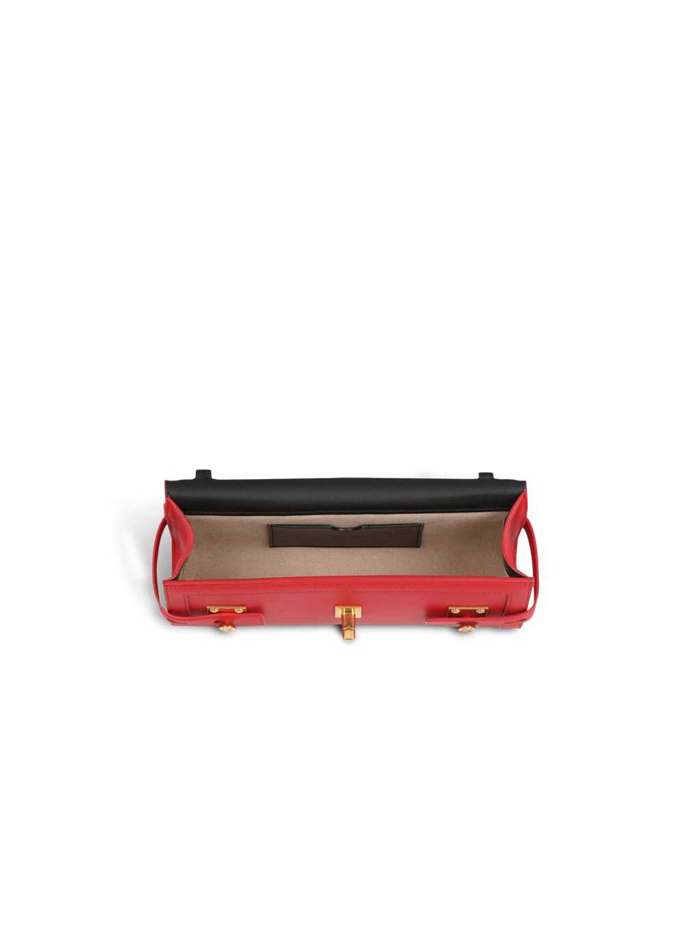 Balmain Smooth Leather B-buzz 23 Clutch Bag Red | FKSPVXM-56