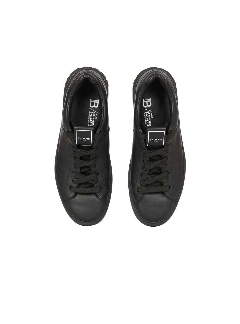 Balmain Smooth Leather B-court Sneakers Black | PMBUKZT-94