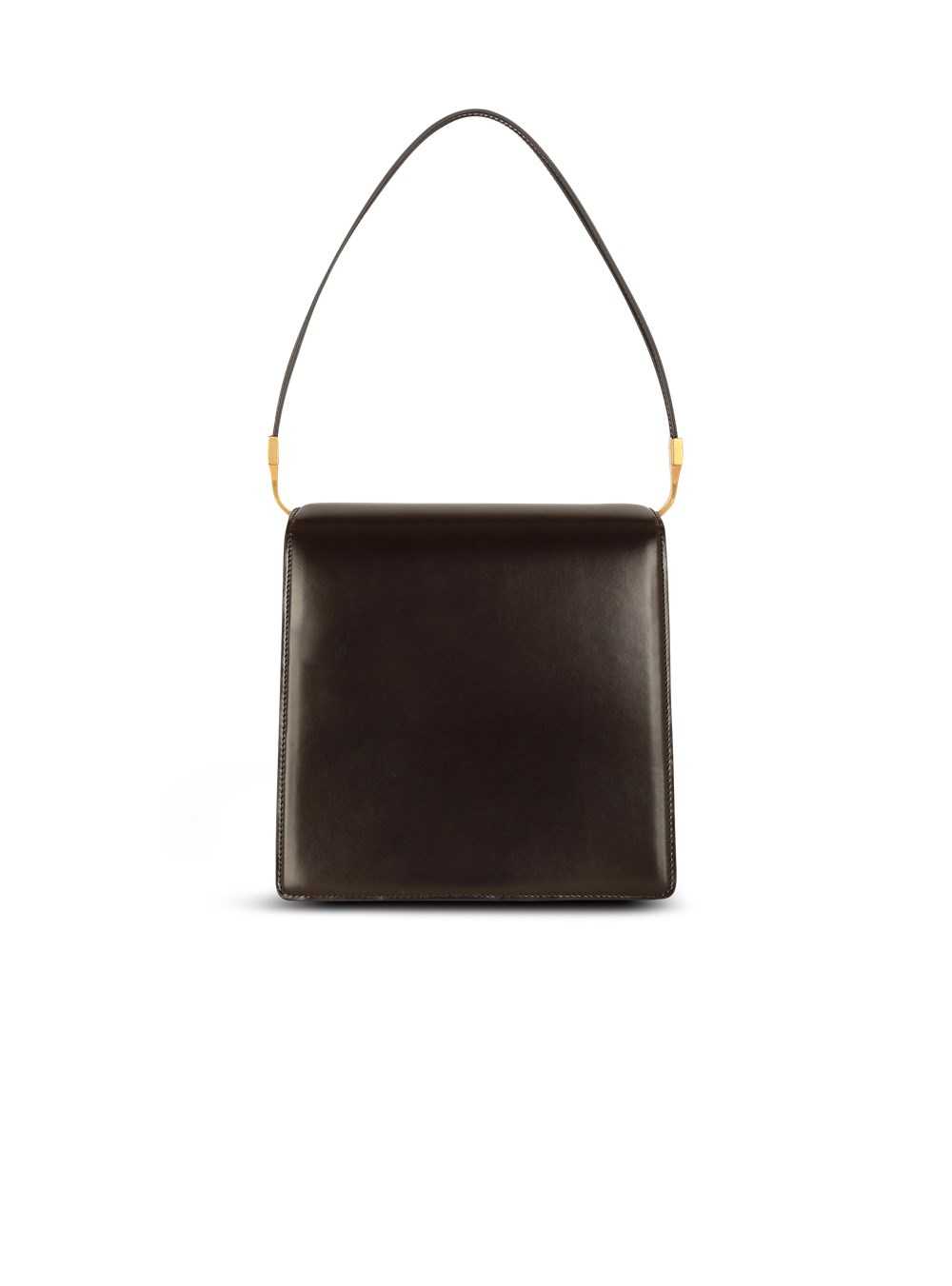 Balmain Smooth Leather Ely Bag Brown | ZOQJRKW-71