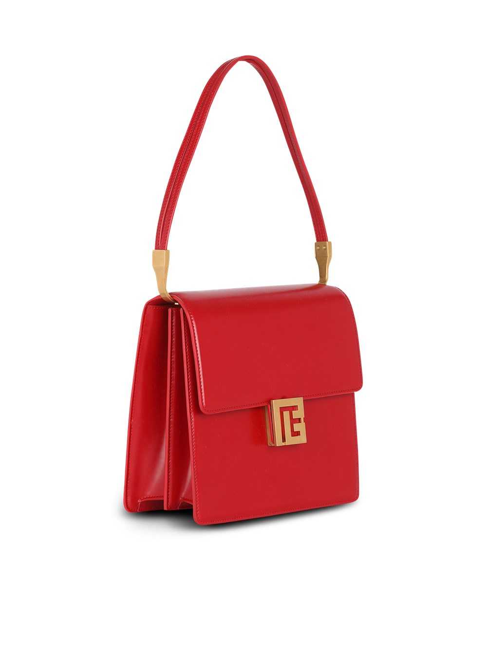 Balmain Smooth Leather Ely Bag Red | VXUHKMD-47