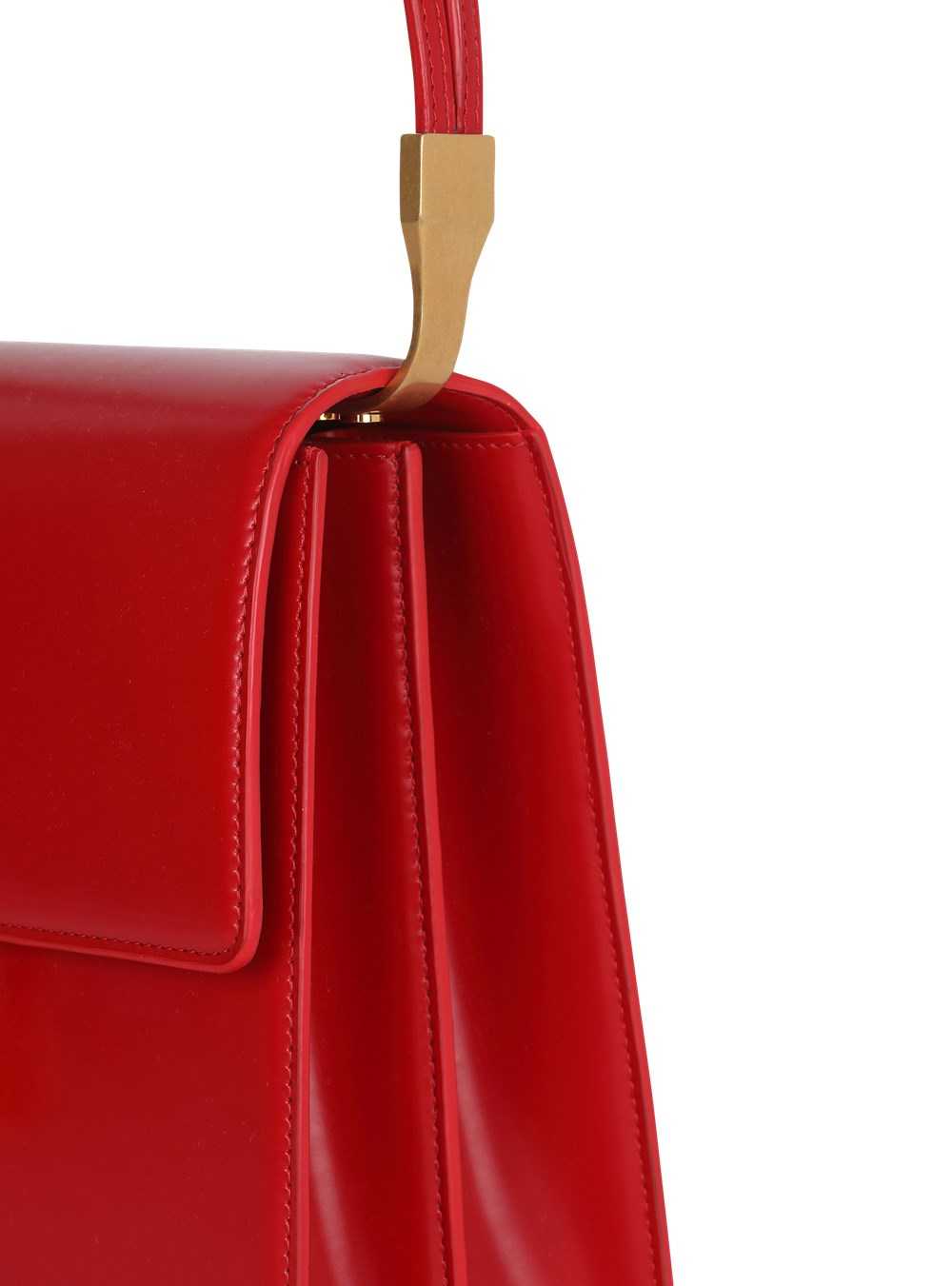 Balmain Smooth Leather Ely Bag Red | VXUHKMD-47