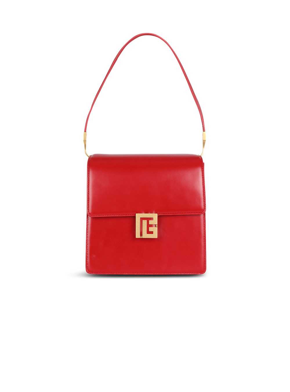 Balmain Smooth Leather Ely Bag Red | VXUHKMD-47