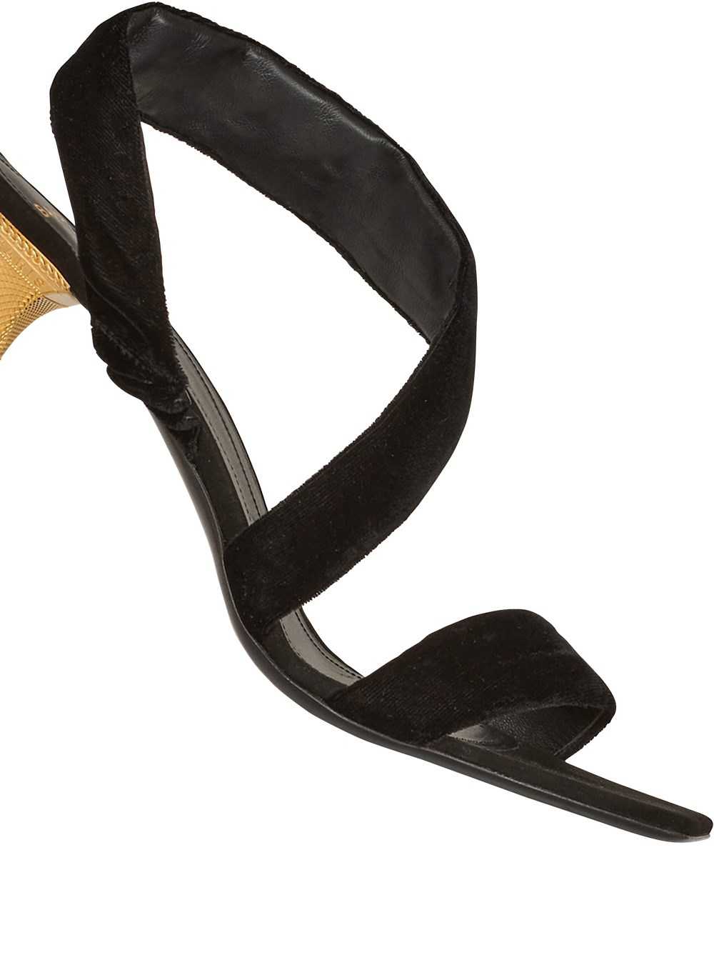 Balmain Suede Moneta Sandals Black | YPFKRVU-45