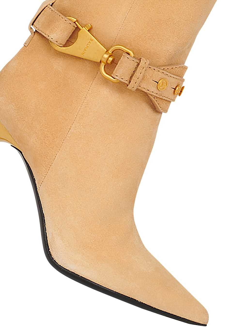 Balmain Suede Robin Boots Beige | UFBOWKY-51