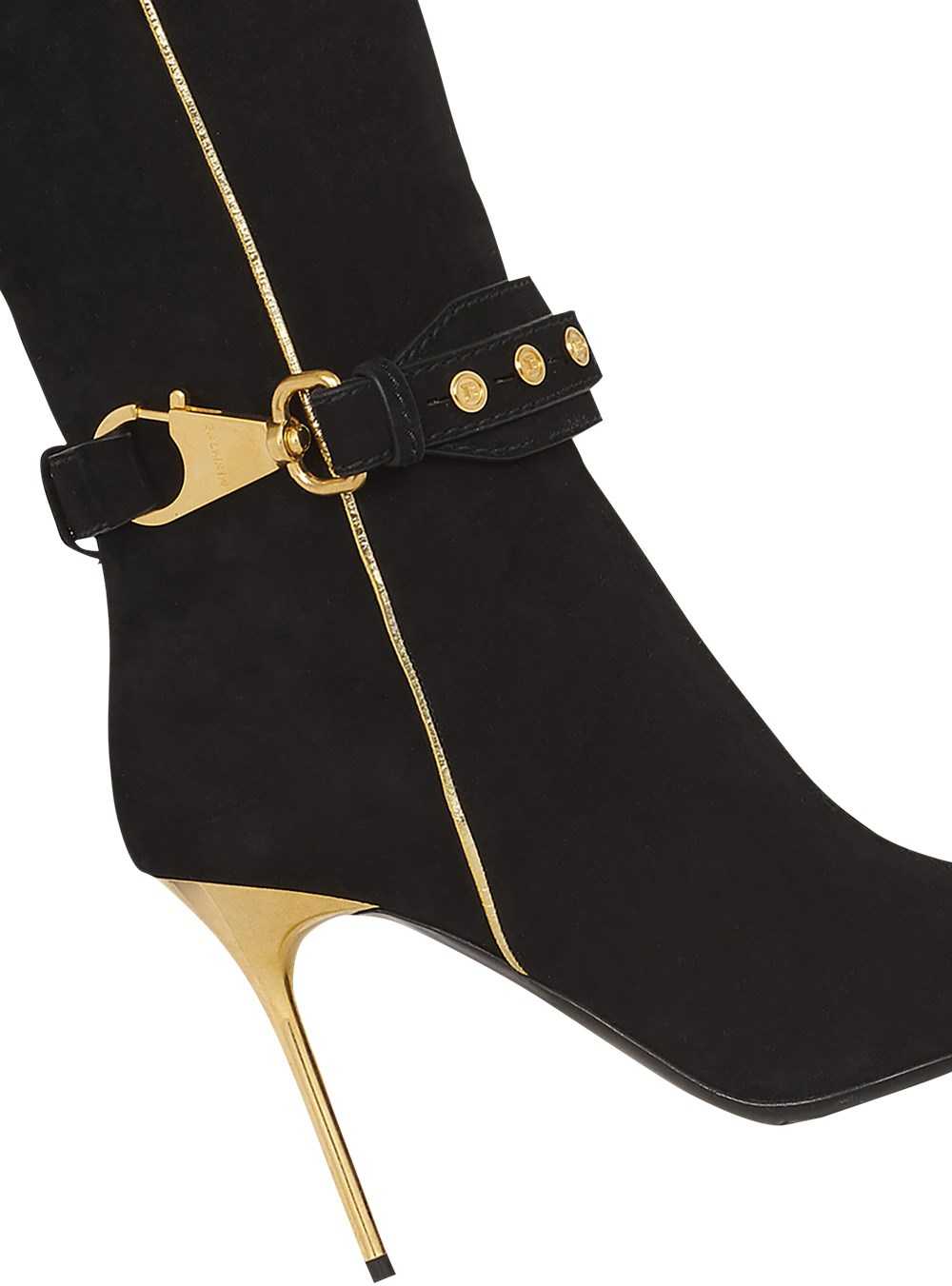 Balmain Suede Robin Boots Black | AKDBTGQ-91