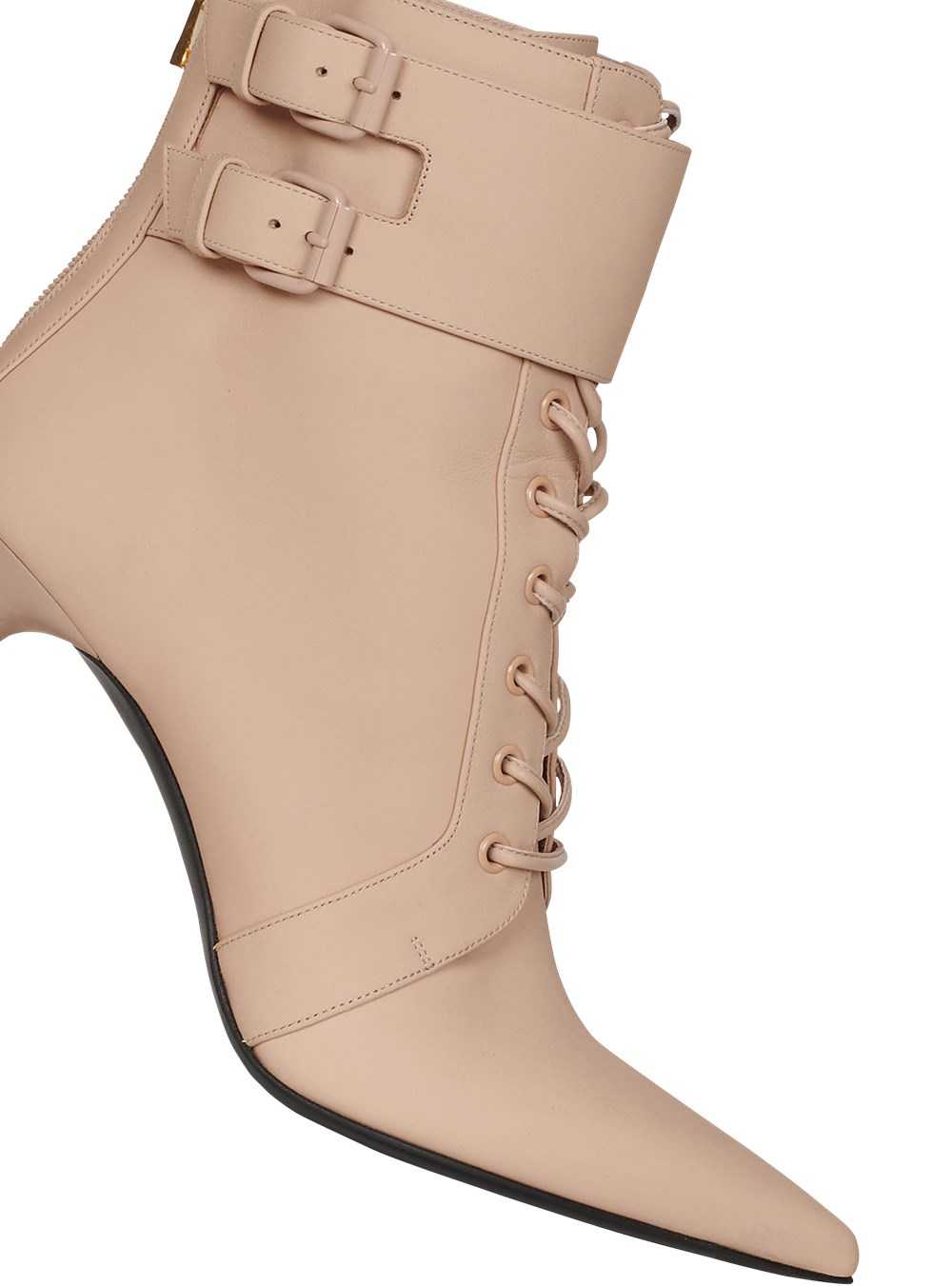 Balmain Suede Uria Ankle Boots Pink | EVZLBFP-35