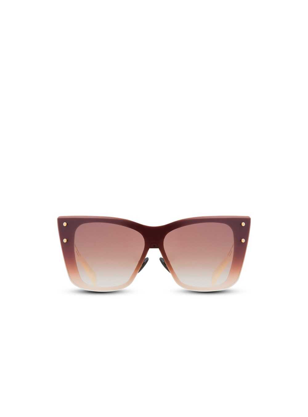 Balmain Tortoiseshell-effect Titanium Armour Sunglasses White | IOXPSZA-75