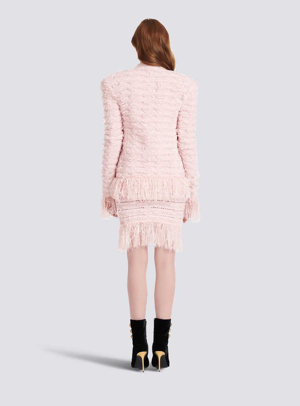 Balmain Tweed Jacket Pink | GODCEPX-76