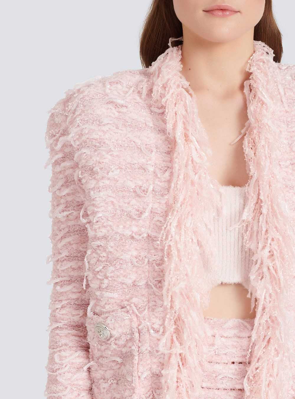 Balmain Tweed Jacket Pink | GODCEPX-76