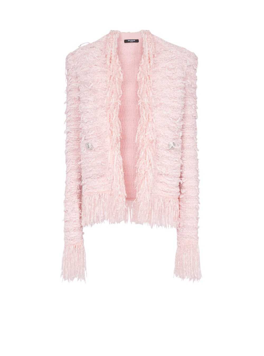 Balmain Tweed Jacket Pink | GODCEPX-76