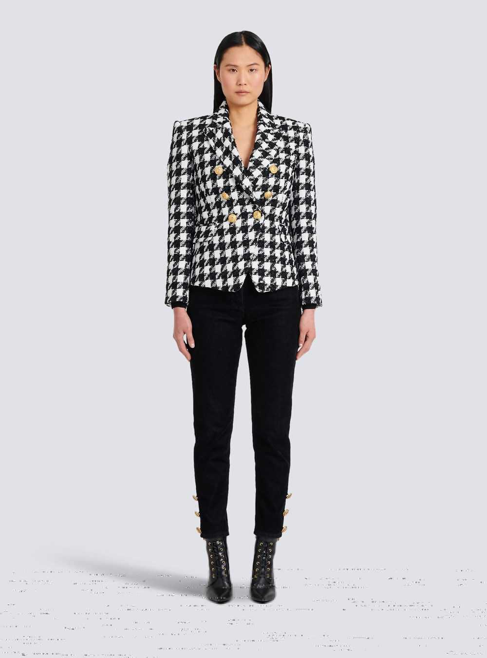 Balmain Tweed Jacket With Double-buttoned Fastening Black | RJGITQX-08