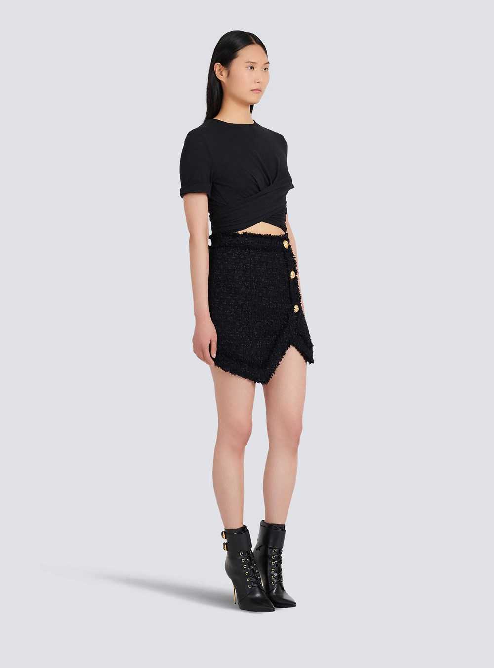 Balmain Tweed Skirt Black | BPVQJUY-81