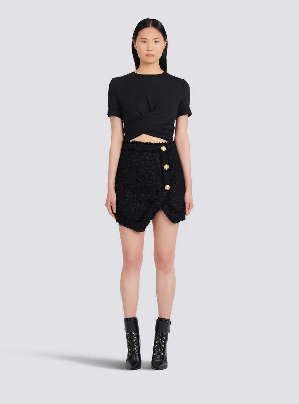 Balmain Tweed Skirt Black | BPVQJUY-81