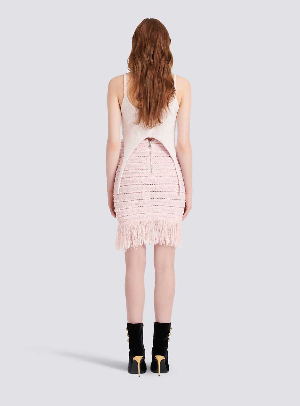 Balmain Tweed Skirt Pink | POVRSLM-35