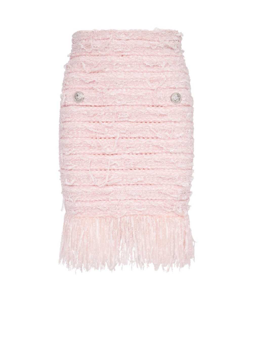 Balmain Tweed Skirt Pink | POVRSLM-35