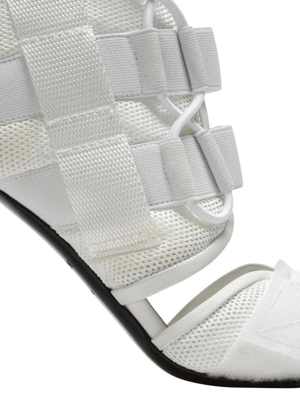 Balmain Uma Sandals In Velcro And Mesh White | LPOIFWG-07