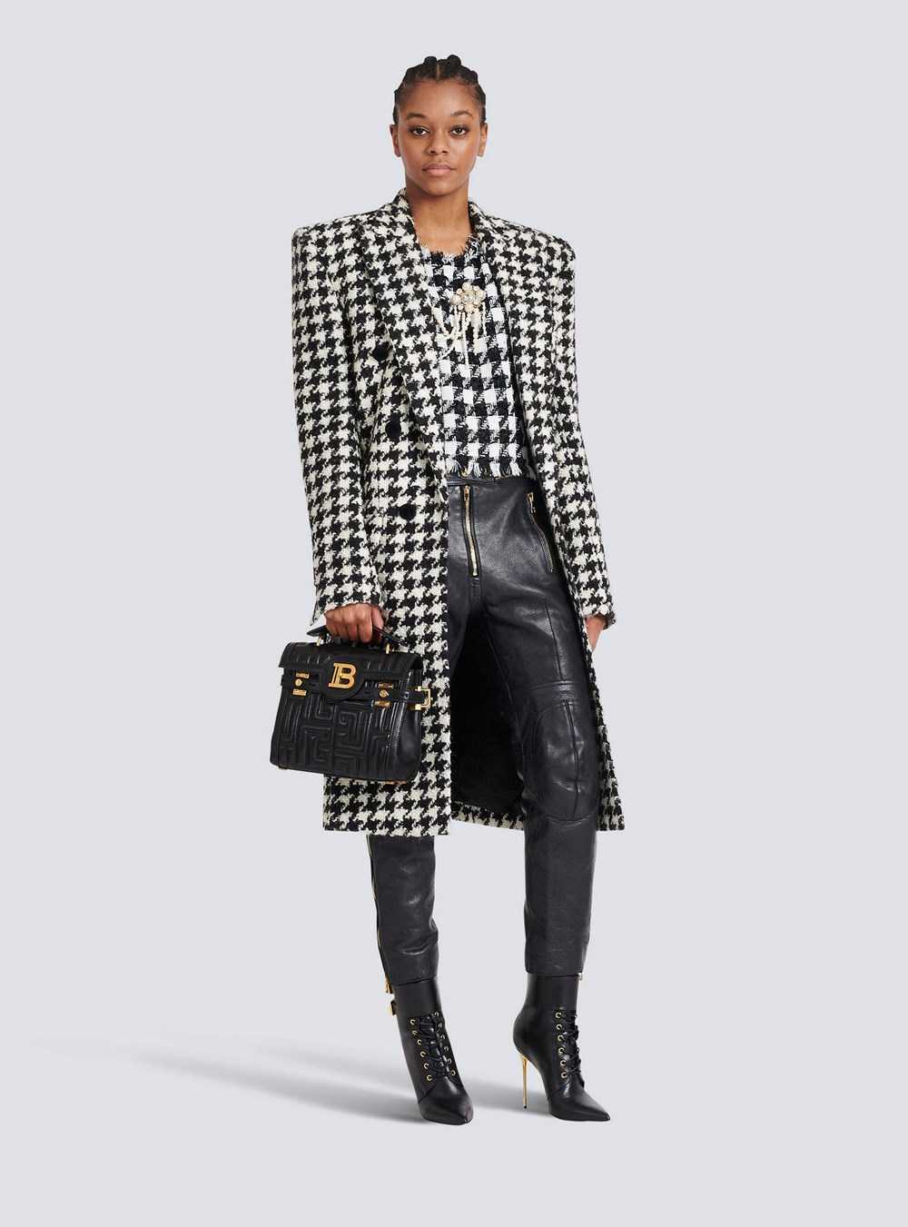 Balmain Unisex - Six-button Wool Coat With Detachable Inset Jacket Black | PKXFOYQ-90