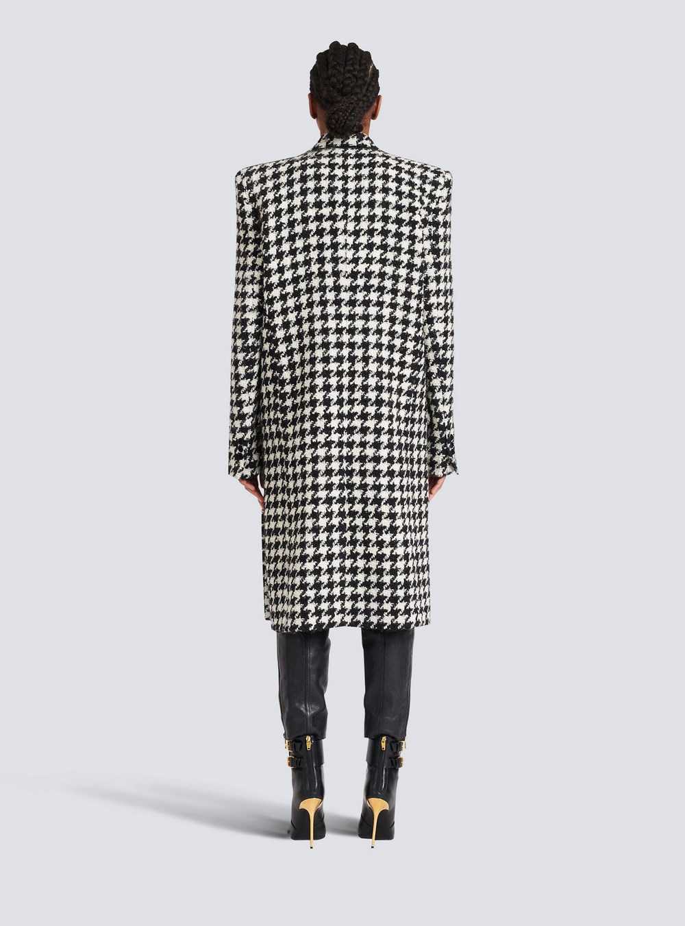 Balmain Unisex - Six-button Wool Coat With Detachable Inset Jacket Black | PKXFOYQ-90