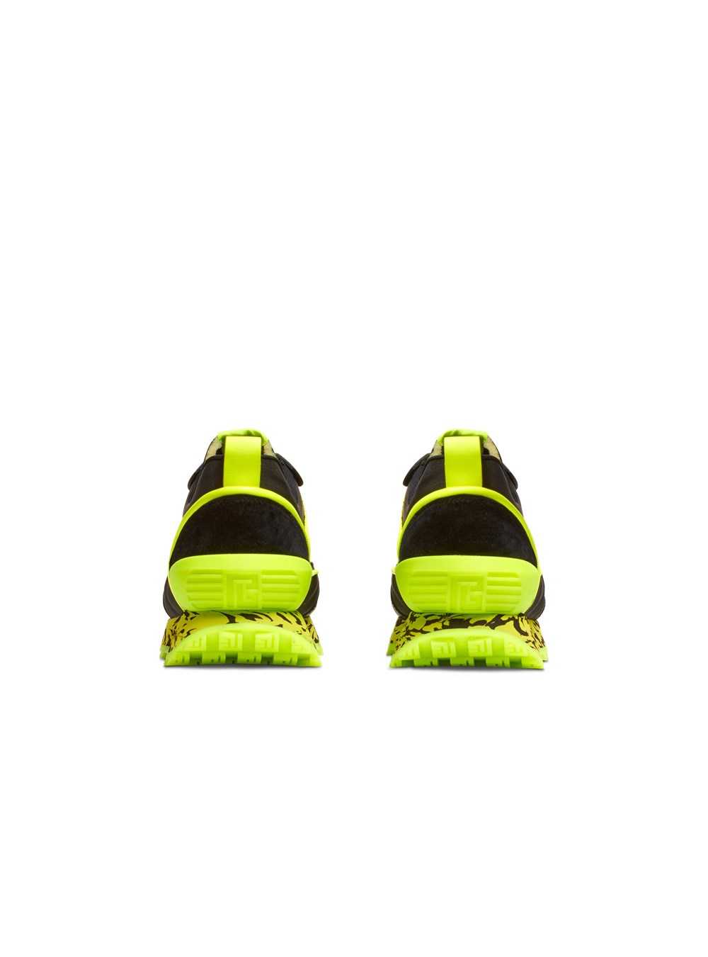 Balmain Velvet, Nylon And Mesh Racer Low-top Sneakers Yellow | AFYLBCS-25