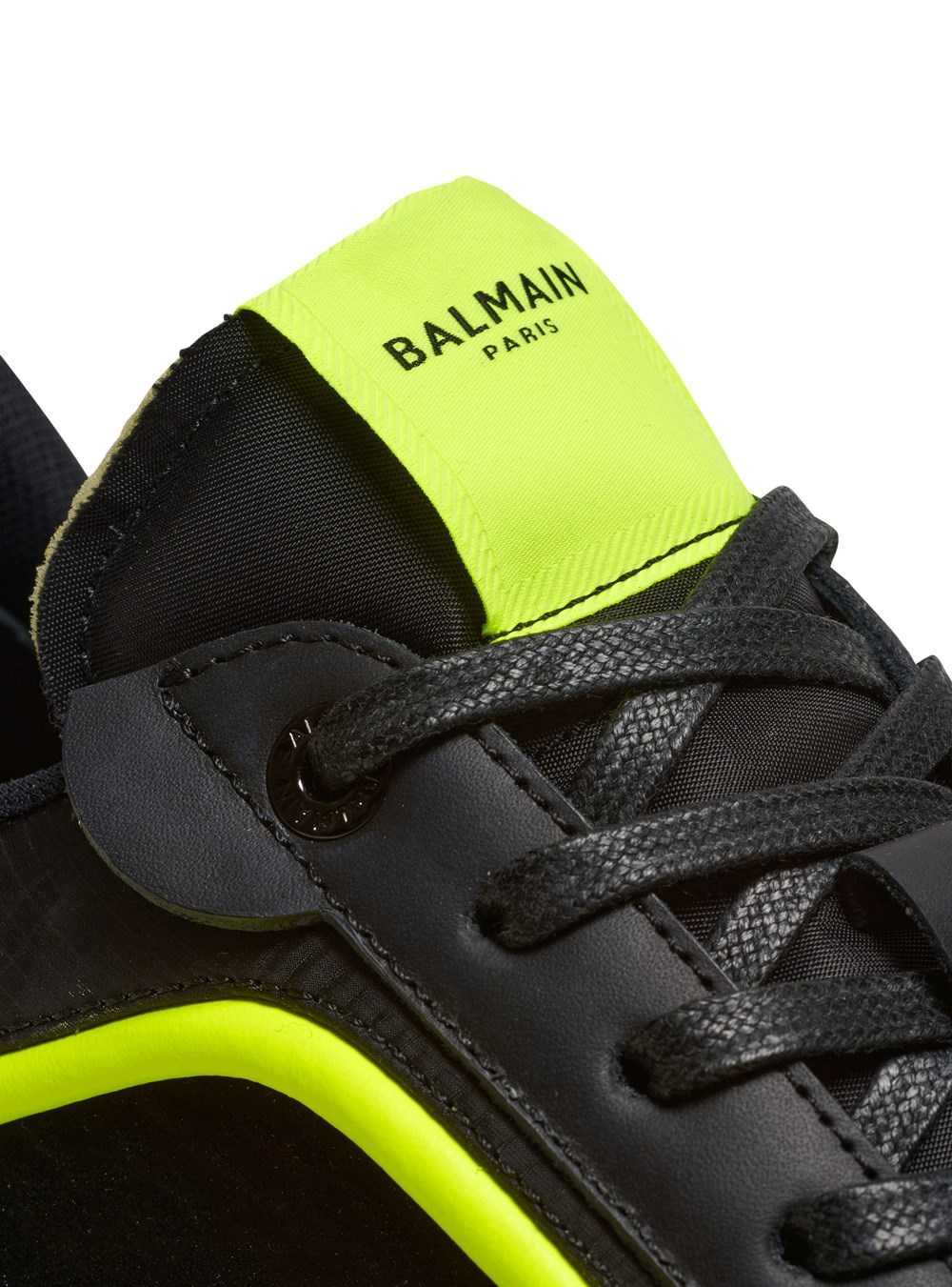 Balmain Velvet, Nylon And Mesh Racer Low-top Sneakers Yellow | AFYLBCS-25