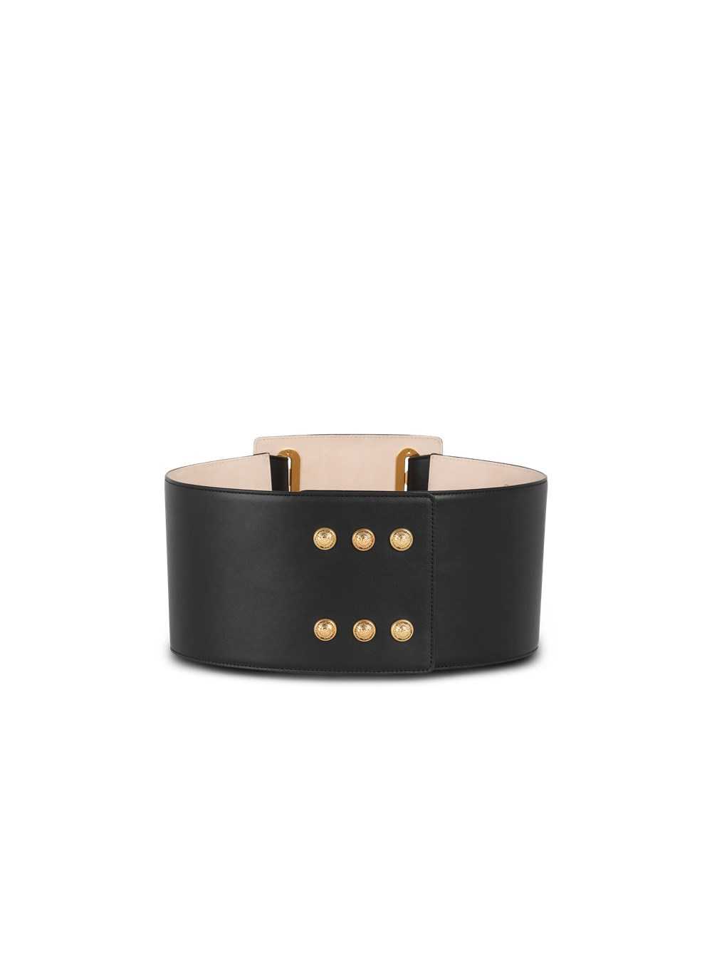 Balmain Volt Leather Belt Black | HQBFCVL-61