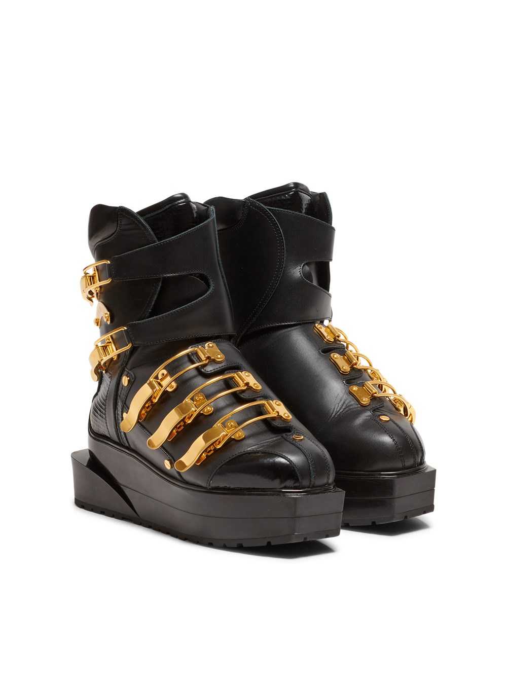 Balmain Volt Leather Boots Black | IWBJSDK-80