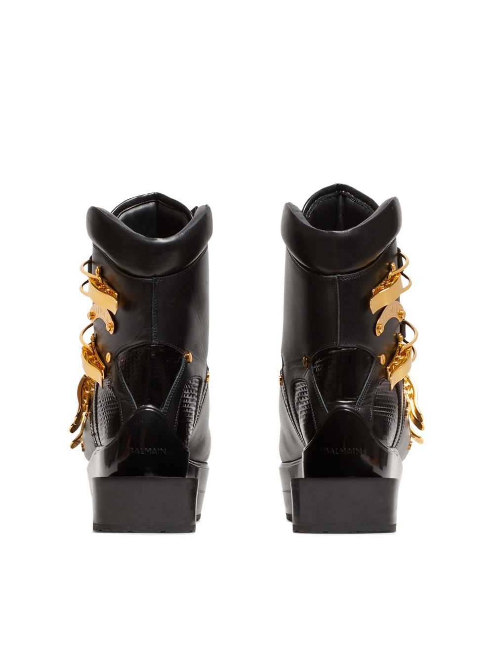 Balmain Volt Leather Boots Black | IWBJSDK-80