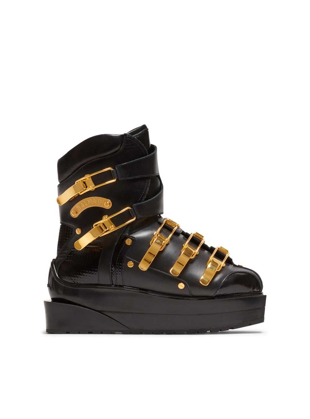 Balmain Volt Leather Boots Black | IWBJSDK-80