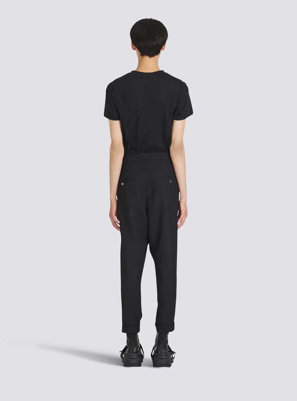 Balmain Wide Crepe Pants Black | NEWQXGT-25