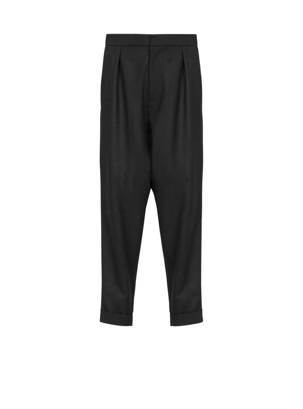 Balmain Wide Crepe Pants Black | NEWQXGT-25