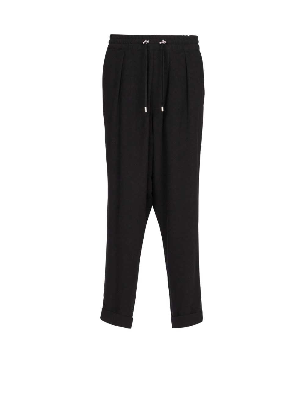 Balmain Wide Eco-designed Crepe Pants Black | CXYHROA-46