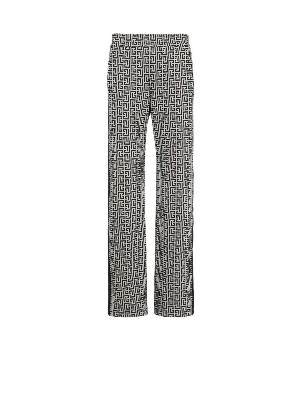 Balmain Wide-legged Pyjama Pants With Balmain Monogram And Snap Buttons Black | IBSVEOD-43