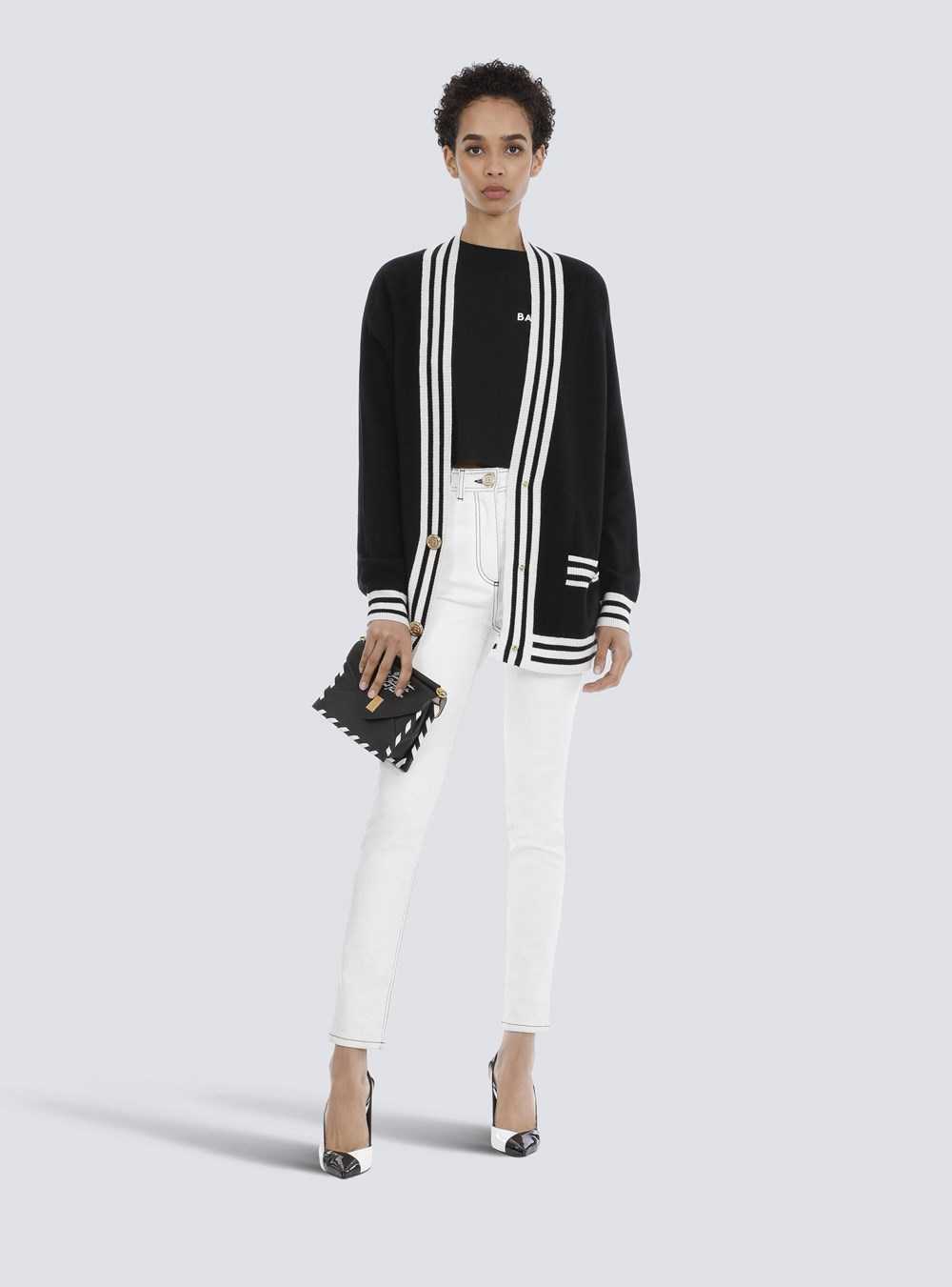 Balmain Wool And Cashmere Cardigan Black | WIXOUCV-46