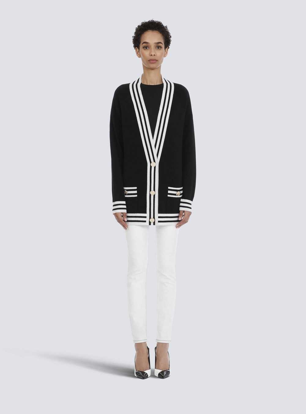 Balmain Wool And Cashmere Cardigan Black | WIXOUCV-46