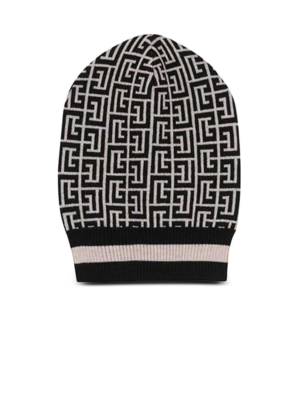 Balmain Wool Beanie With Balmain Monogram Black | NOBUCJZ-13