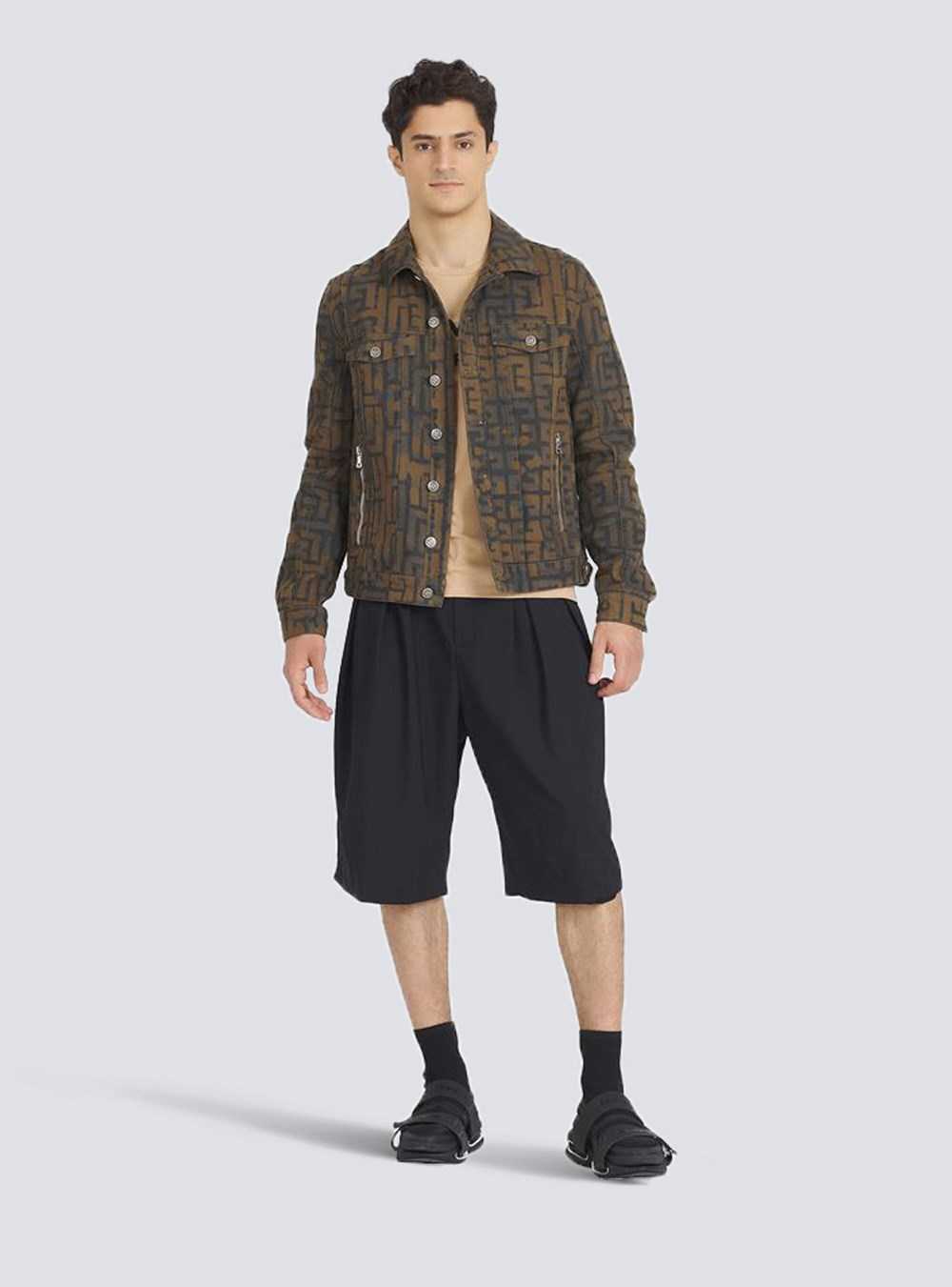 Balmain Wool Shorts Black | JCXFHUD-93