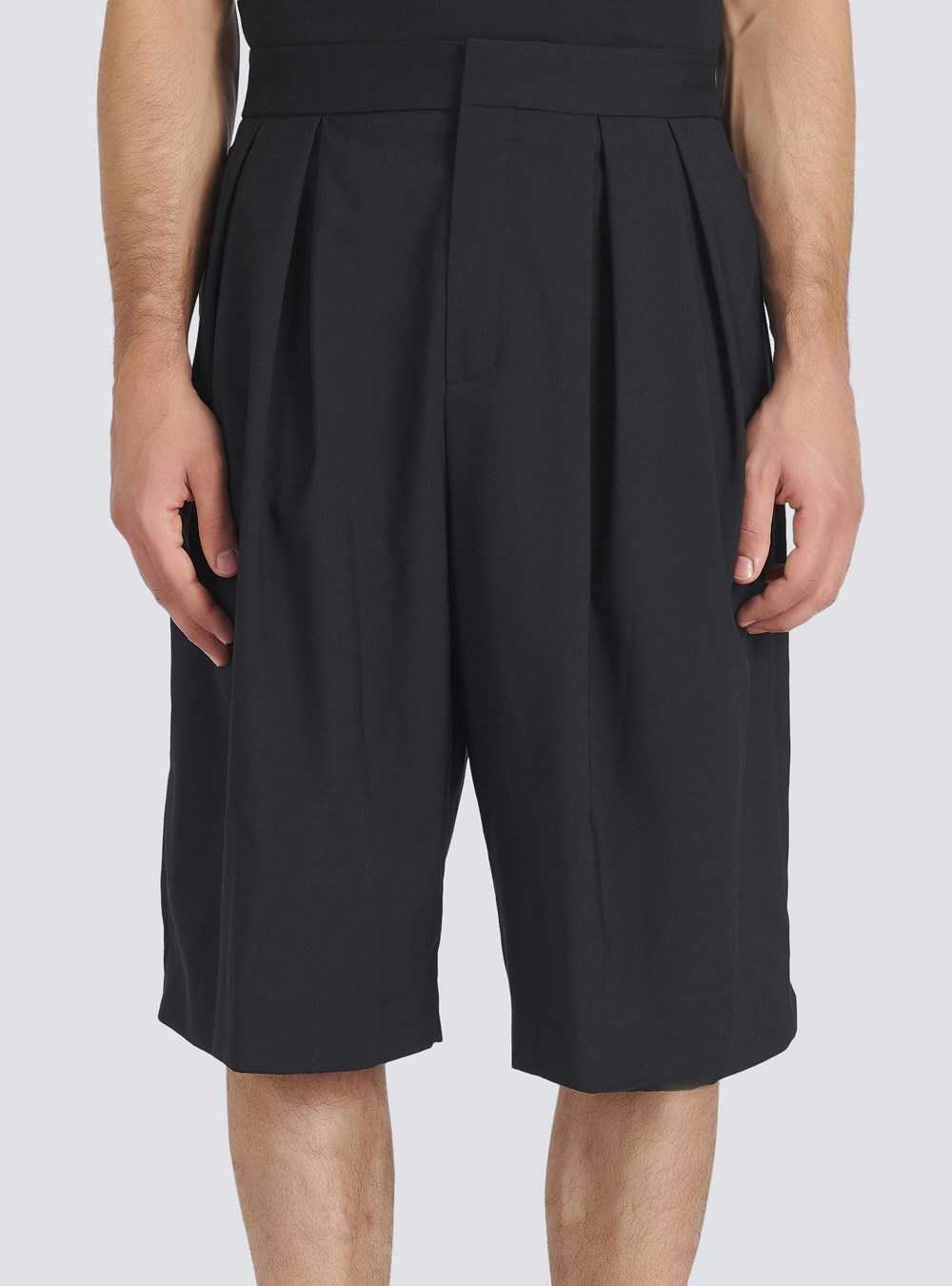 Balmain Wool Shorts Black | JCXFHUD-93