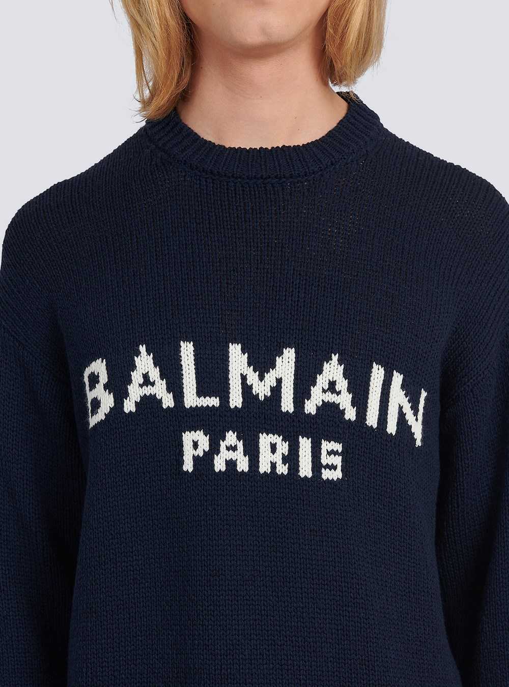 Balmain Wool Sweater With Balmain Paris Logo Black | JUCMIKF-29