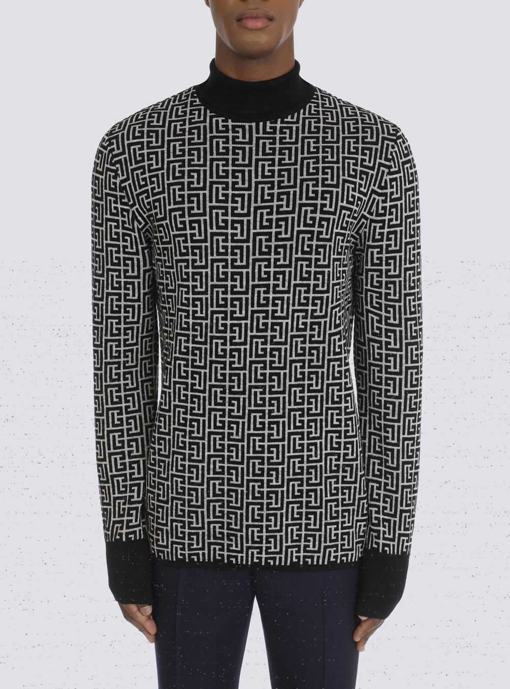 Balmain Wool Turtleneck Sweater Black | FKNZJWL-41